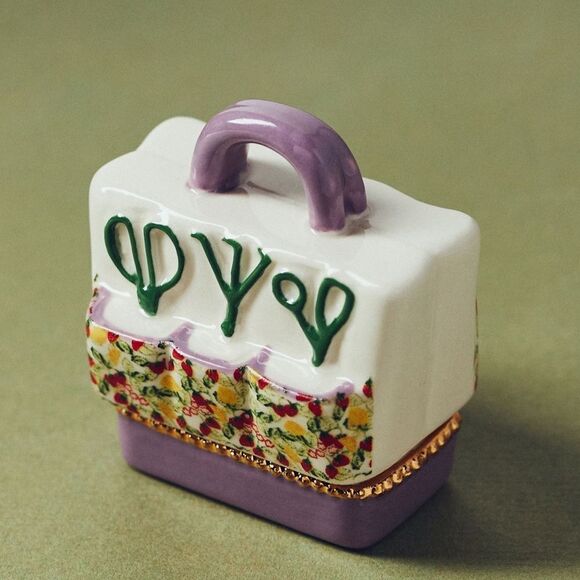 Anthropologie Maeve Tiny Treasures Trinket Box  Gardening Bag   NWT - Picture 1 of 8